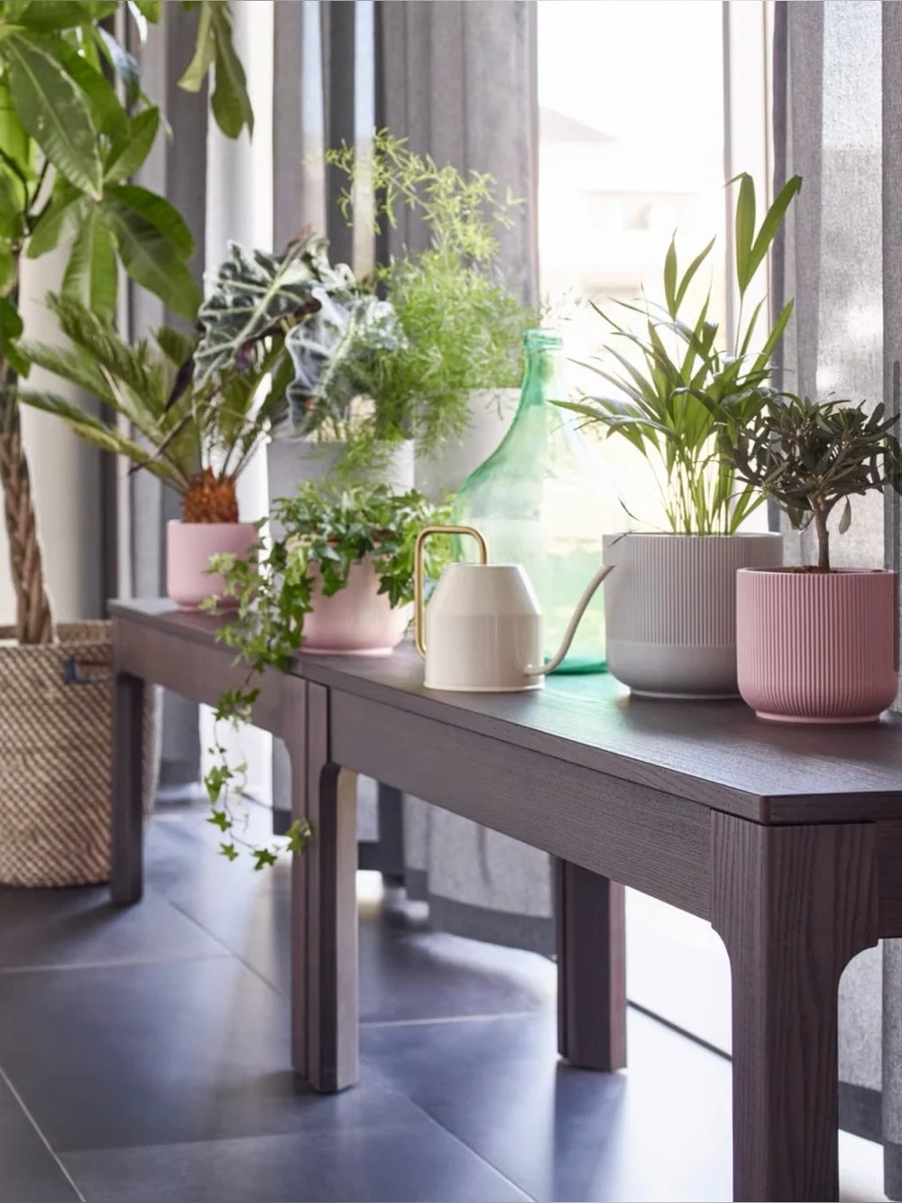 IKEA SET OF 2 1 Gradvis Plant Pot Stonewear. Blush Pink